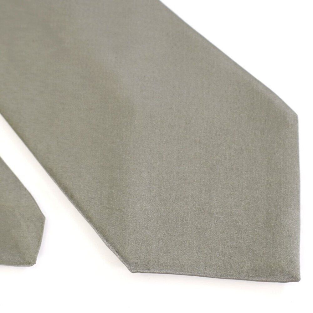 Stafford Executive Solid Beige Green Wide Silk Tie